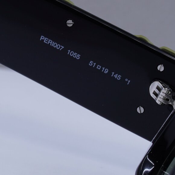 Palm Angels PERI007 ANGEL 1055 Rectangle Sunglasses - Black/Green - Picture 9 of 11